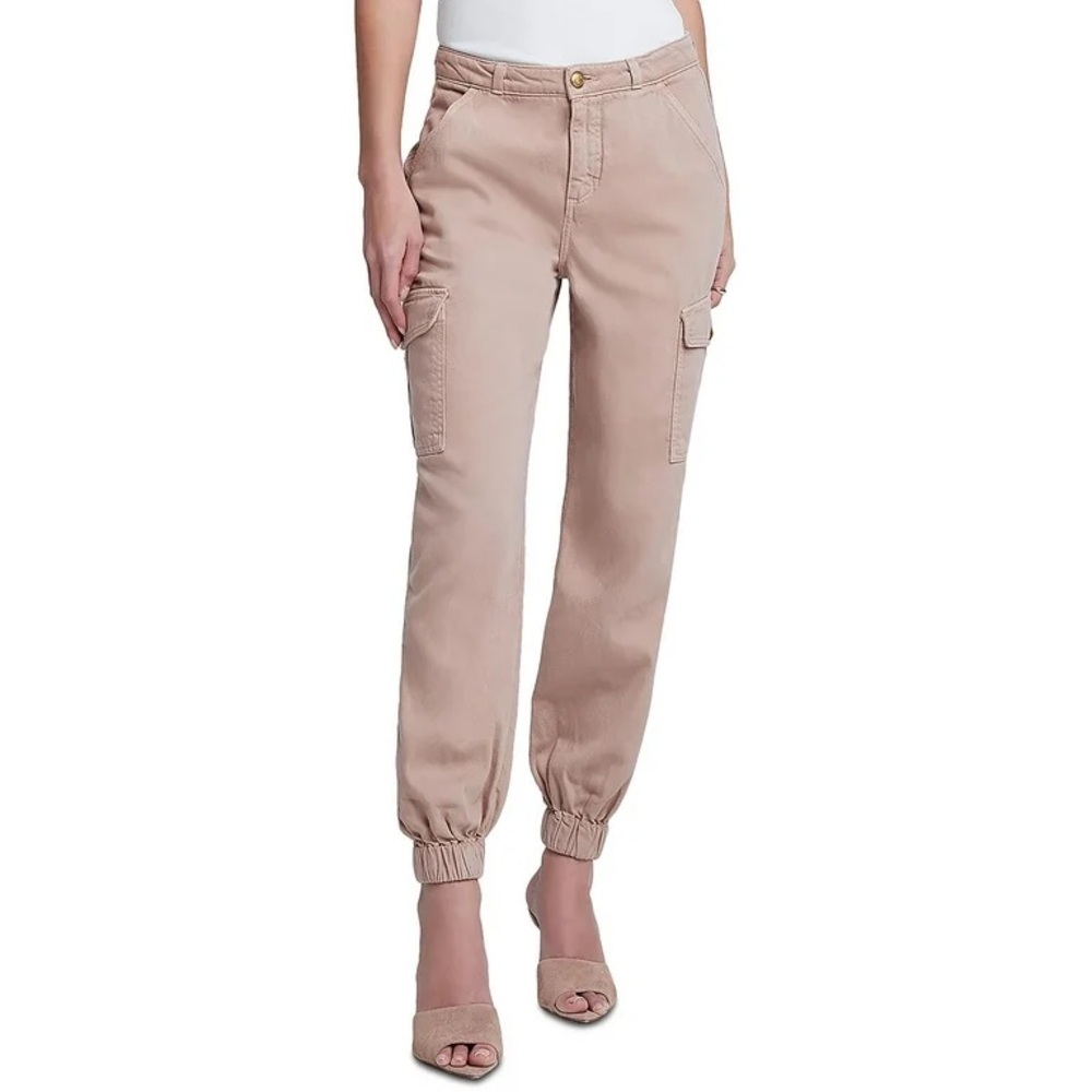 L’agence Russo High Rise Utility Flight Pants Joggers Elastic Hem Khaki 25 NWT